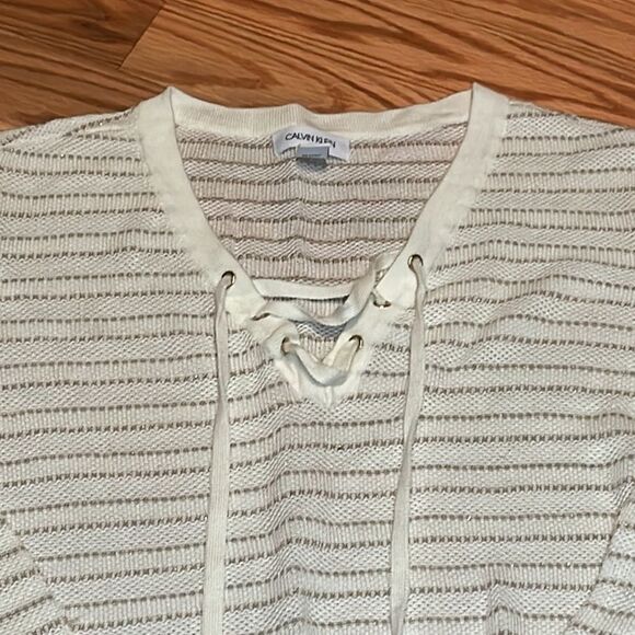 Calvin Klein Neutral Sweater, aesthetic, cream, gold, medium - Picture 2 of 8